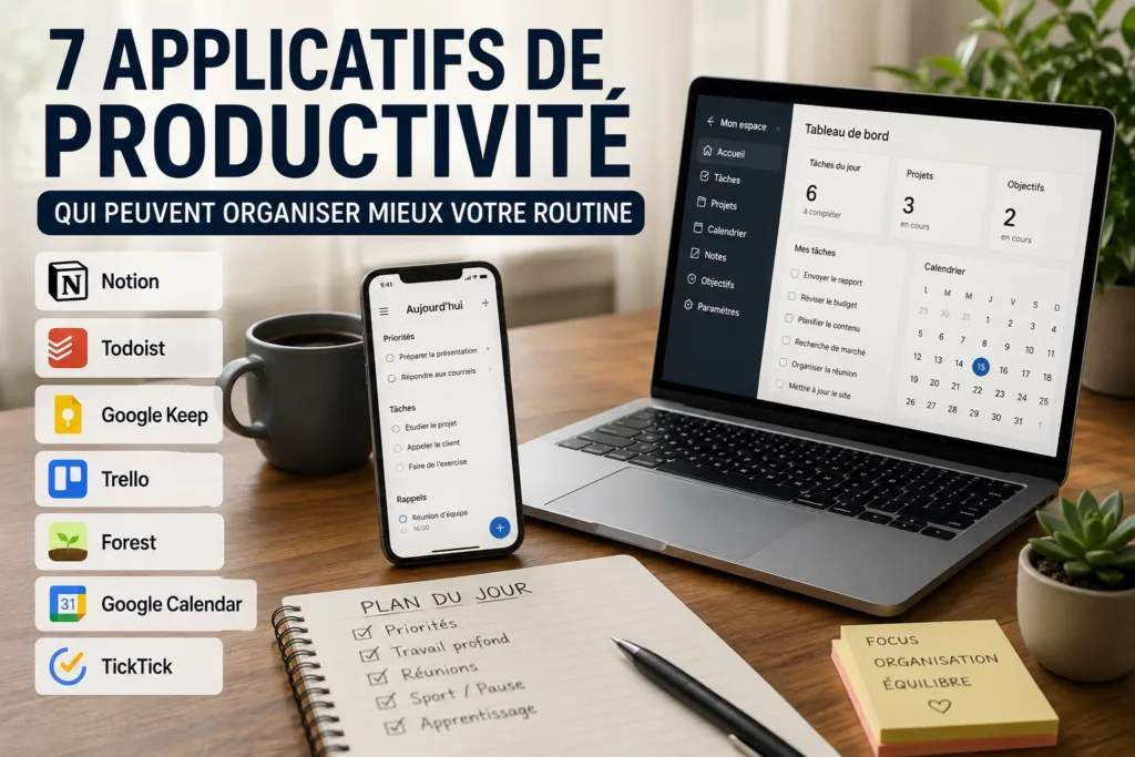 7 applications de productivité qui peuvent mieux organiser votre routine